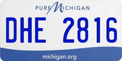 MI license plate DHE2816