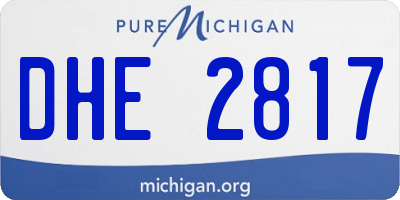 MI license plate DHE2817