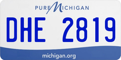 MI license plate DHE2819