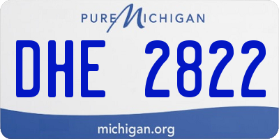 MI license plate DHE2822