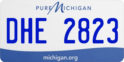 MI license plate DHE2823