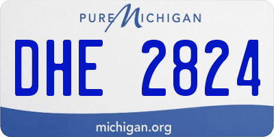 MI license plate DHE2824