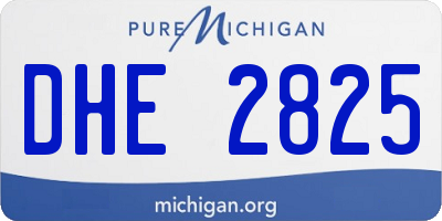 MI license plate DHE2825