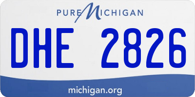 MI license plate DHE2826