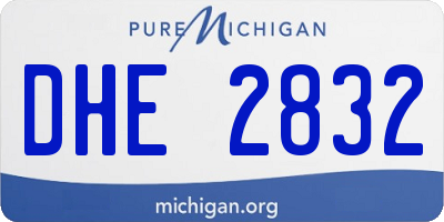 MI license plate DHE2832