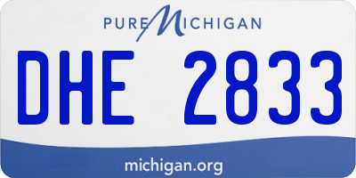 MI license plate DHE2833