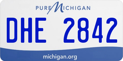 MI license plate DHE2842