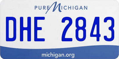 MI license plate DHE2843