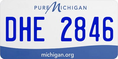 MI license plate DHE2846