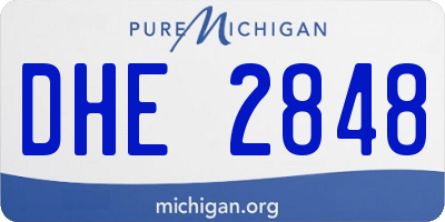 MI license plate DHE2848