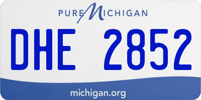 MI license plate DHE2852