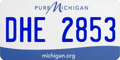 MI license plate DHE2853