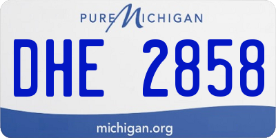 MI license plate DHE2858