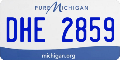 MI license plate DHE2859
