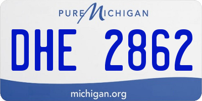 MI license plate DHE2862