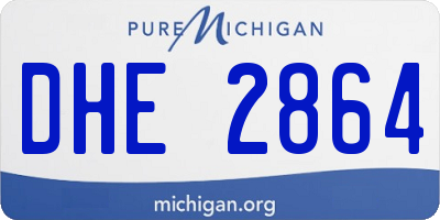 MI license plate DHE2864