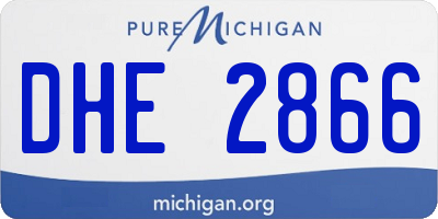 MI license plate DHE2866