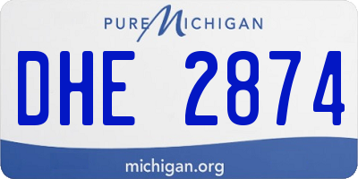 MI license plate DHE2874