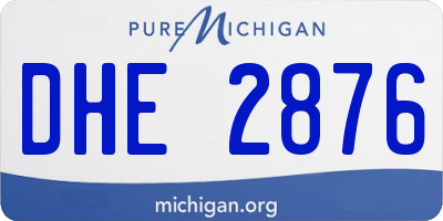 MI license plate DHE2876
