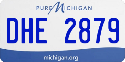 MI license plate DHE2879