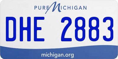 MI license plate DHE2883