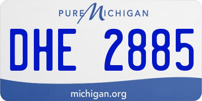 MI license plate DHE2885
