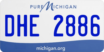 MI license plate DHE2886