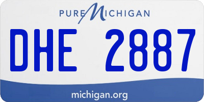 MI license plate DHE2887