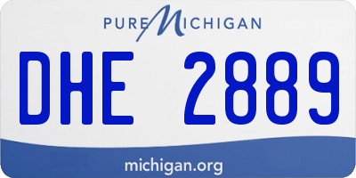 MI license plate DHE2889