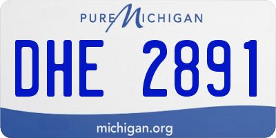 MI license plate DHE2891