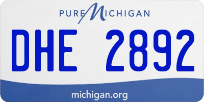 MI license plate DHE2892