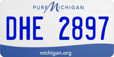 MI license plate DHE2897