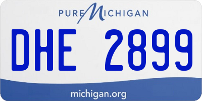 MI license plate DHE2899
