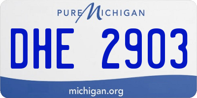 MI license plate DHE2903