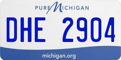 MI license plate DHE2904
