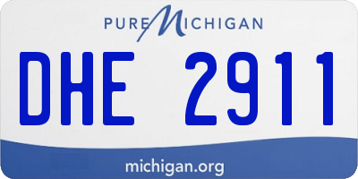 MI license plate DHE2911