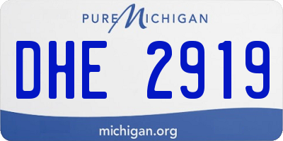 MI license plate DHE2919
