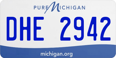 MI license plate DHE2942