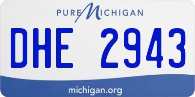 MI license plate DHE2943