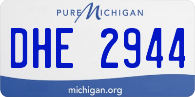 MI license plate DHE2944