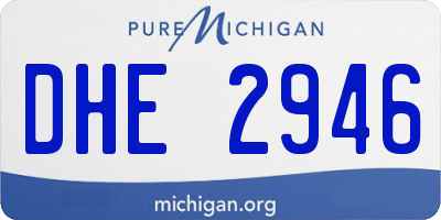 MI license plate DHE2946
