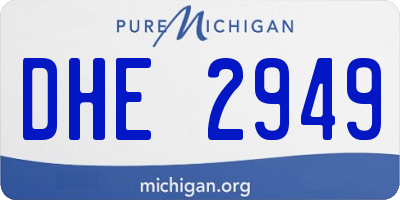 MI license plate DHE2949