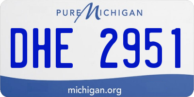 MI license plate DHE2951