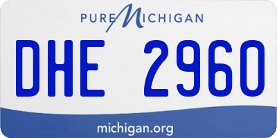 MI license plate DHE2960