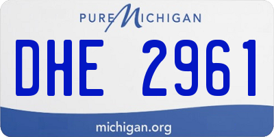 MI license plate DHE2961
