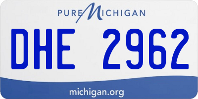 MI license plate DHE2962