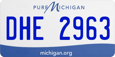 MI license plate DHE2963