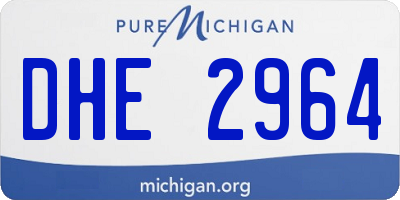 MI license plate DHE2964