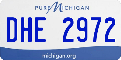 MI license plate DHE2972