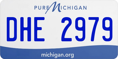 MI license plate DHE2979